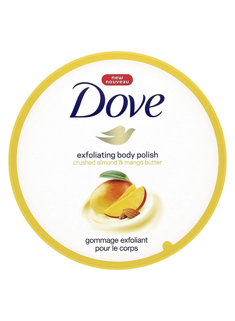 Dove Crushed Almond & Mango Butter Exfoliating Body Polish Scrub - 10.5 fl oz - Image 1