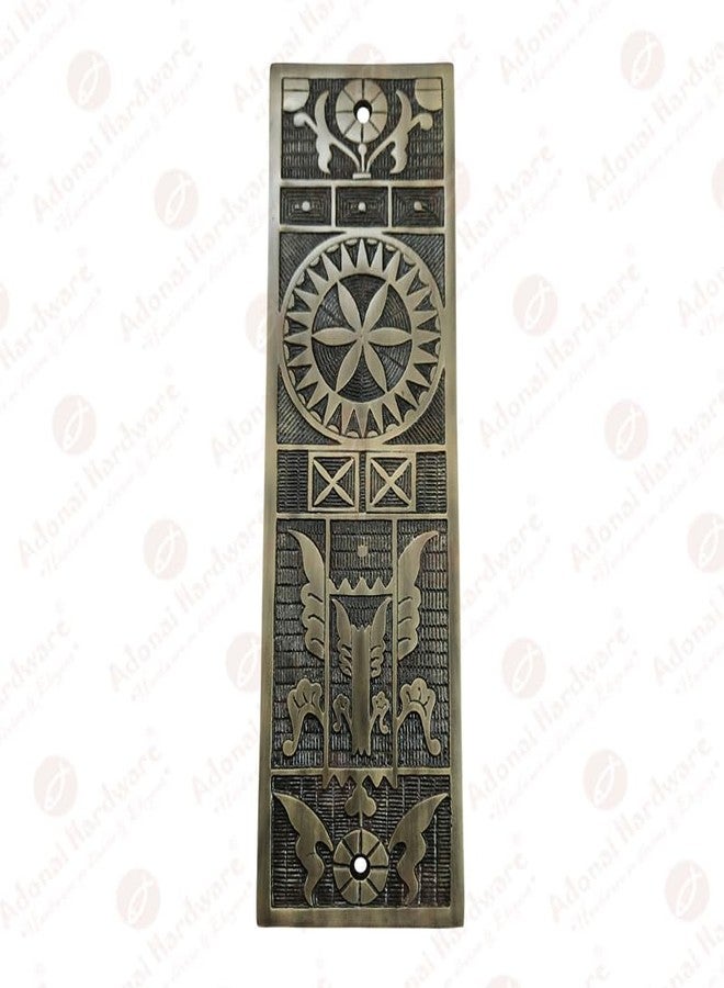 Adonai Hardware Decorative Aluminium Push Plate (9.96 Inch Ohel, Antique Brass) - Image 2