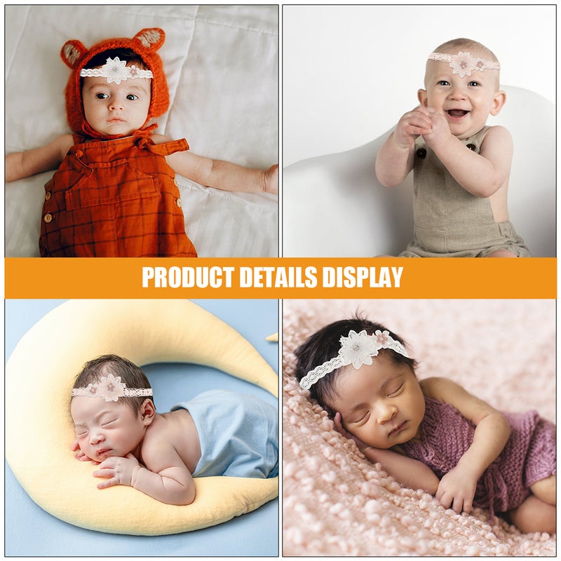 🧸 أطواق رأس من الدانتيل الناعم بتصميم زهري أنيق للارتداء اليومي - Image 5
