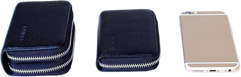 KALMORE Women Leather RFID Secure Spacious Cute Zipper Card Wallet Small Purse with ID Window - Image 5