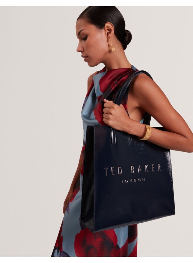 Ted Baker حقيبة أيقونية مطبوعة كبيرة مجعدة - Image 3