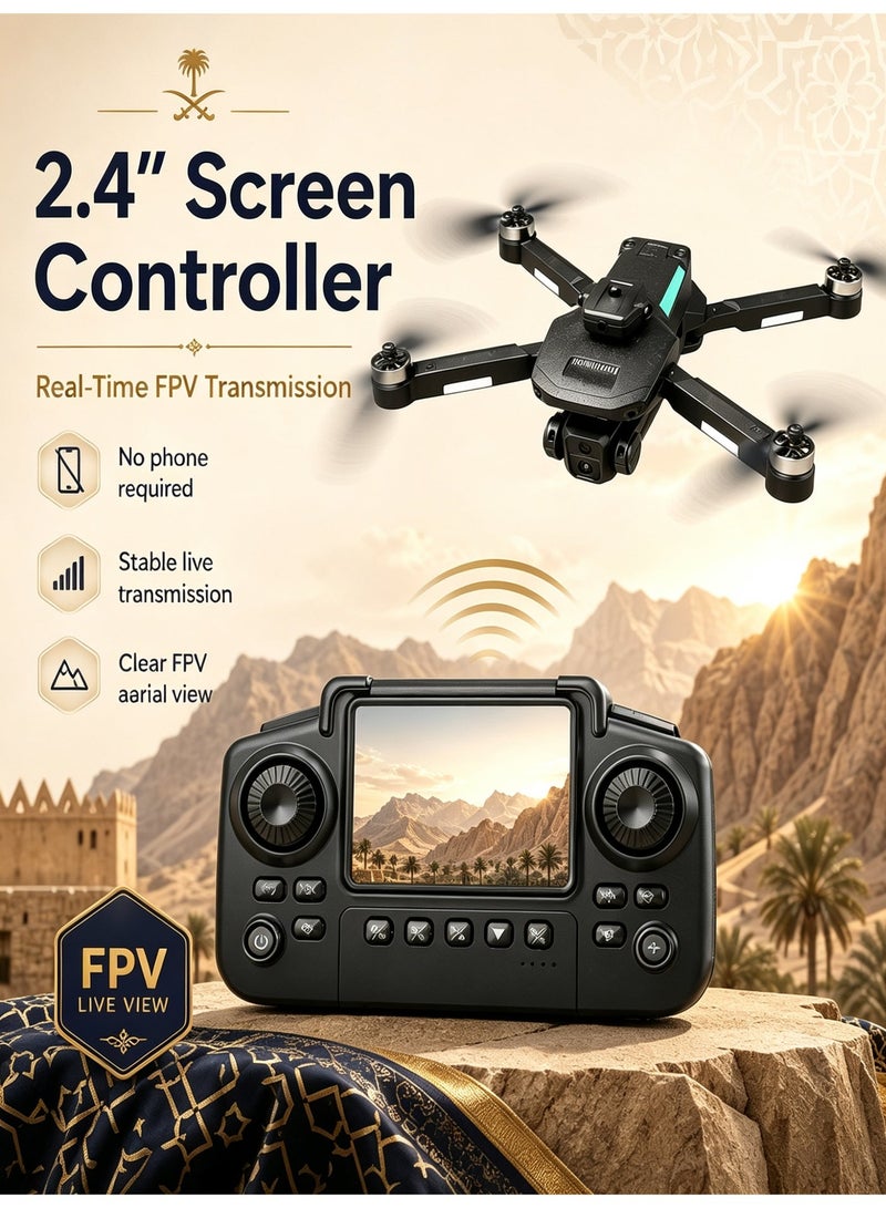 Closeli Z102 Max Drone with Dual HD Cameras, FPV Drone, RC Quadcopter, Rechargeable Controller, 360° Flips, Brushless Motor, Intelligent Obstacle Avoidance, Optical Flow Hovering, 3 Speed Modes, One-Key Takeoff/Landing, Foldable Design, Long Flight Time, App Control (2 Batteries) - Image 5