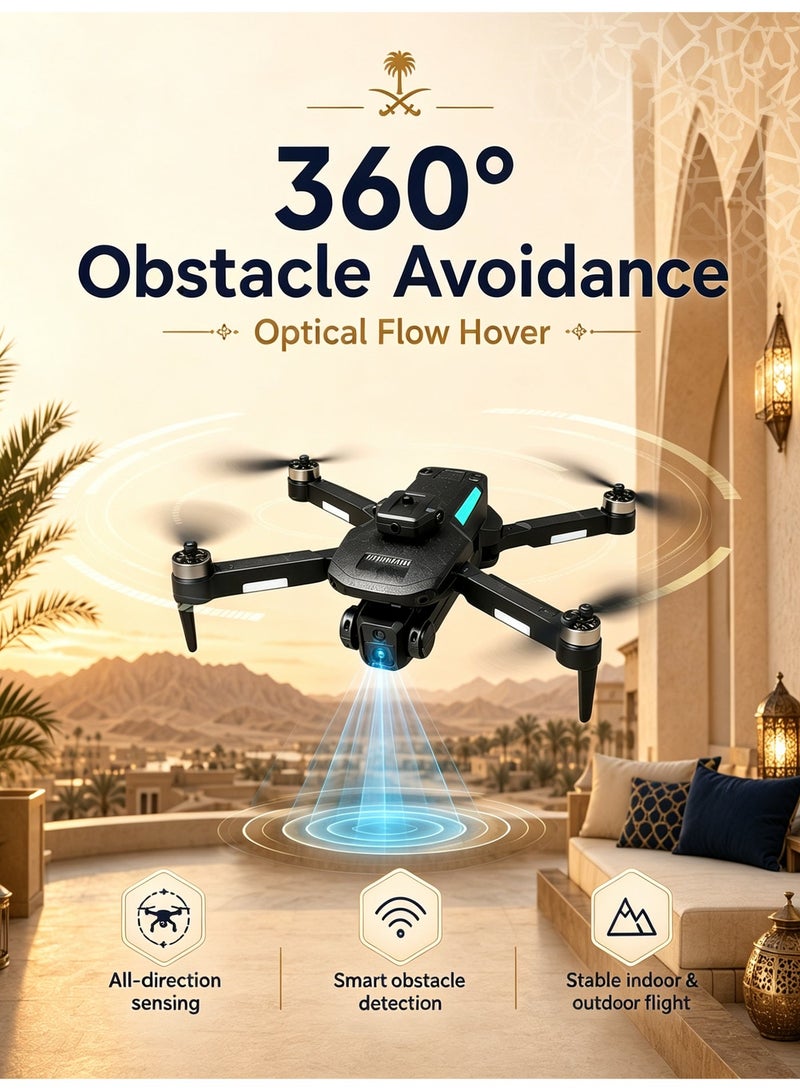 Closeli Z102 Max Drone with Dual HD Cameras, FPV Drone, RC Quadcopter, Rechargeable Controller, 360° Flips, Brushless Motor, Intelligent Obstacle Avoidance, Optical Flow Hovering, 3 Speed Modes, One-Key Takeoff/Landing, Foldable Design, Long Flight Time, App Control (2 Batteries) - Image 3