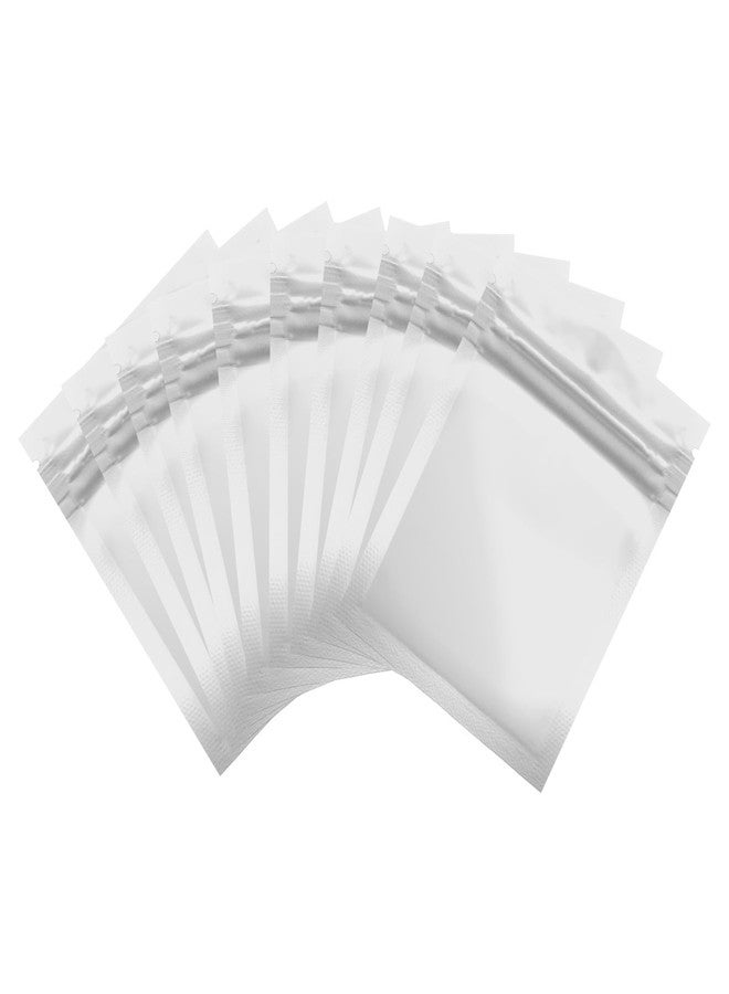 PATIKIL Resealable Packaging Bags for Small Business, 100 Pcs 3x4 Inch Matte Smell Proof Bags Aluminum Sealable Foil Flat Zipper Lock Pouch for Food Storage, White - Image 1