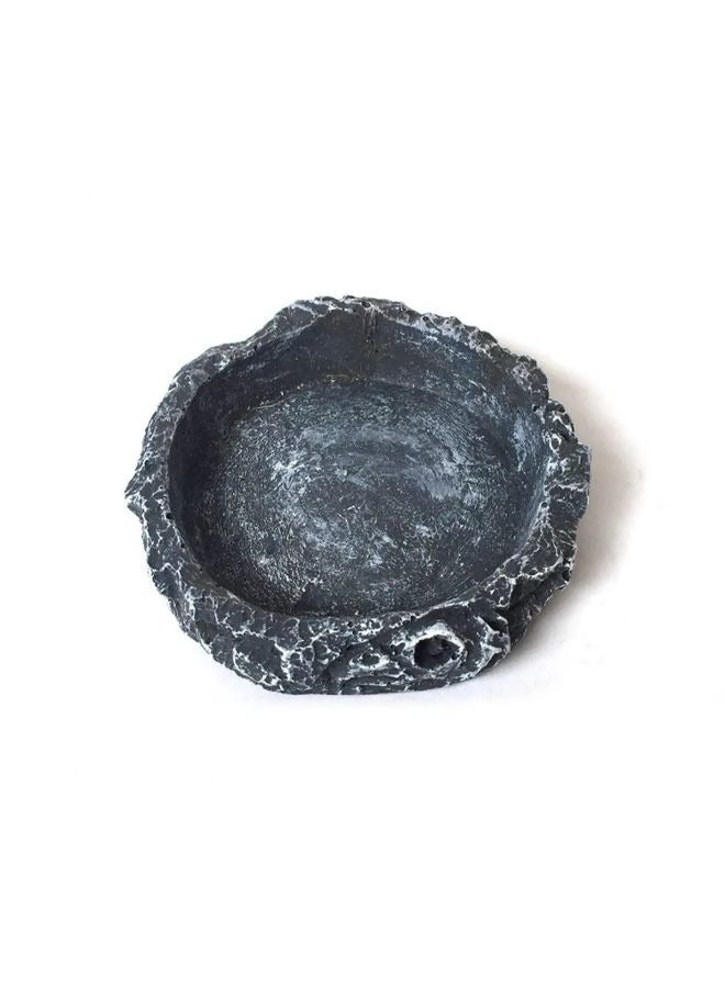 Reptile Feeding Bowl Food Water Terrarium Dish Pet Lizard Gecko Feeder - 8x8x2 CM - Image 1