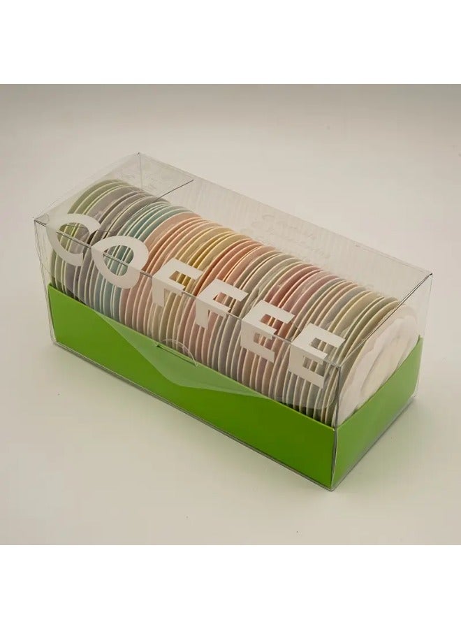 50 قطعة من فلاتر القهوة للاستخدام مرة واحدة على شكل UFO - فلاتر صغيرة محمولة للسكب والتنقيط، فلاتر ورقية أحادية الطبقة لتحضير قهوة غنية، مثالية للتخييم والاستخدام المنزلي والمكتبي، وتجهيزات القهوة المنزلية | فلاتر قهوة فريدة | فلتر أحادي الطبقة - Image 4