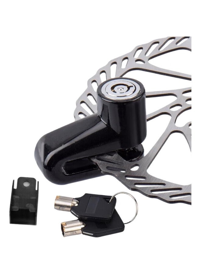 BIKEBROS Mountain Bike Lock, Electric Bicycle Lock, Motorcycle Disc Brake Lock, Anti-Theft Bicycle Lock, With Lock Rack, Black - Image 3