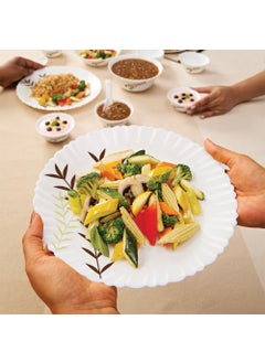 LARAH BY BOROSIL Larah by Borosil Oak Fluted Series Opalware Dinner Set | 28 Pieces for Family of 6 | Microwave & Dishwasher Safe | Bone-Ash Free | Crockery Set for Dining & Gifting | Plates & Bowls | White  - Image 5