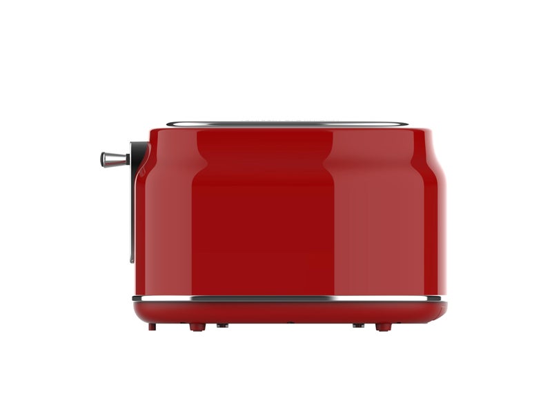 CULINARY CHEF CCTO102-RED, 2 Slice Toaster, Retro Style, Wide Slot for Bread, English Muffins, Croissants, and Bagels, 6 Adjustable Toast Settings, Cancel and Defrost, 900w, Red - Image 3