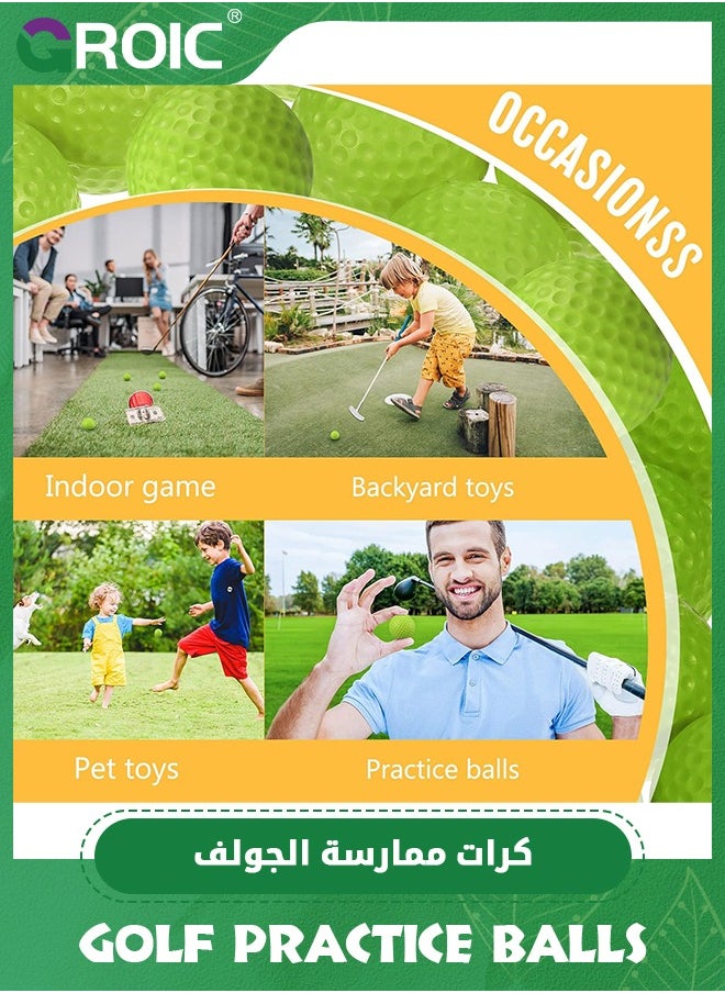 GROIC 40 Pack Foam Golf Practice Balls with 5 PCS Golf Tees and Multipurpose Nylon Drawstring Sack, Realistic Feel and Flight Training Sport Balls Elastic Soft Foam Golf Balls for Outdoor Backyard Training  - Image 4
