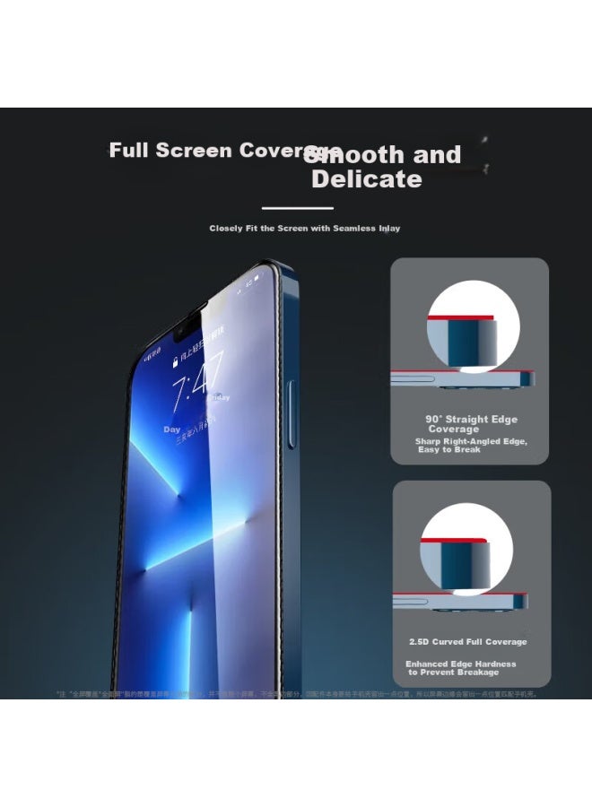 Langling Tempered Glass Screen Protector For Iphone 14 Pro, No Black Border, Full Coverage, Hd Clear, Shatterproof, Anti-fingerprint Front Film