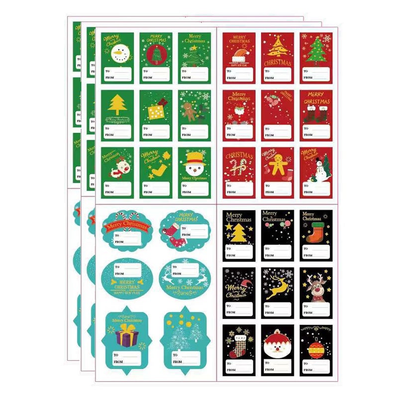 WesGen Christmas Sticker LabelsSelf Adhesive Gift Stickers Holiday Gift Name Decals for PresentWrapping Paper Decorations 99 Count - Image 3