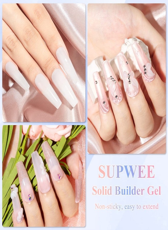SUPWEE 30g Solid Builder Gel for 3D Nail Art Design, Non Stick Hand Building Gel, White Modeling Salon Nail DIY at Home - Image 4