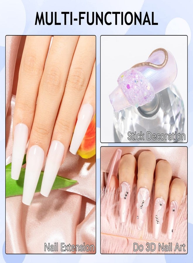 SUPWEE 30g Solid Builder Gel for 3D Nail Art Design, Non Stick Hand Building Gel, White Modeling Salon Nail DIY at Home - Image 3