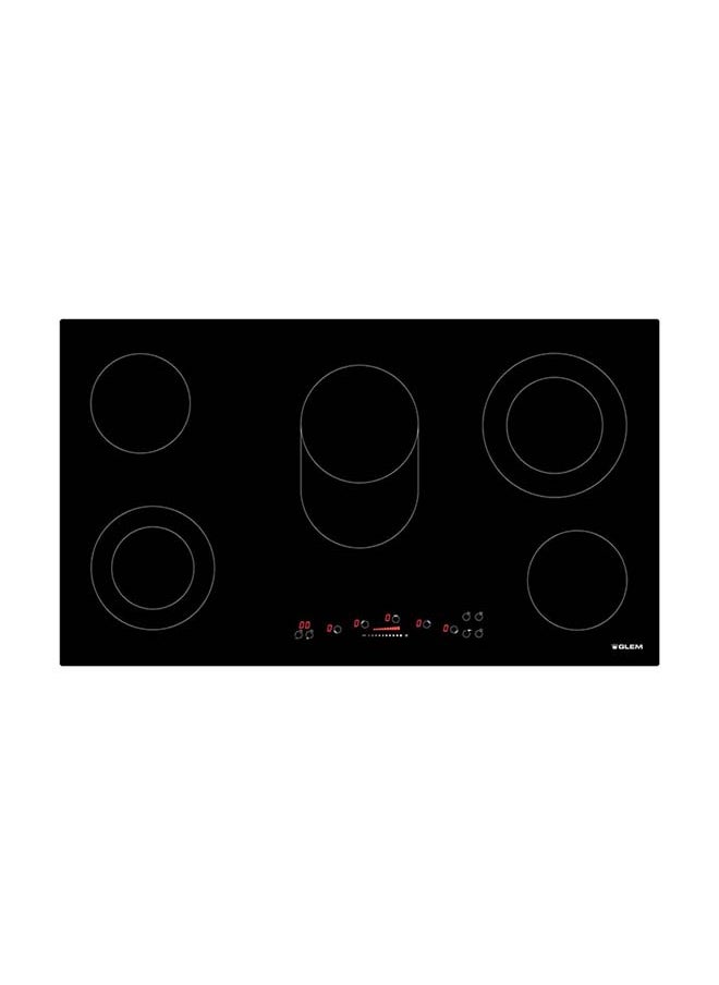 GLEMGAS Built In Ceramic Hob 88CM 5 HighLight Zones 9 Power Levels Slider Touch Controls  - Image 2