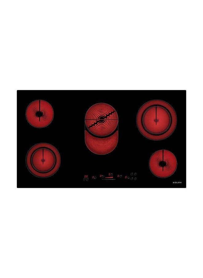 GLEMGAS Built In Ceramic Hob 88CM 5 HighLight Zones 9 Power Levels Slider Touch Controls  - Image 1