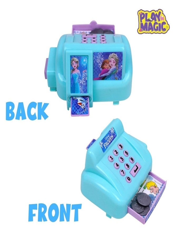 PlayMagic Frozen Cash Register Playset for Kids|Educational Pretend Play Set for 3-10 Years|Interactive Learning with Food Items, Coins, Shopping Basket for Boys & Girls - Image 2