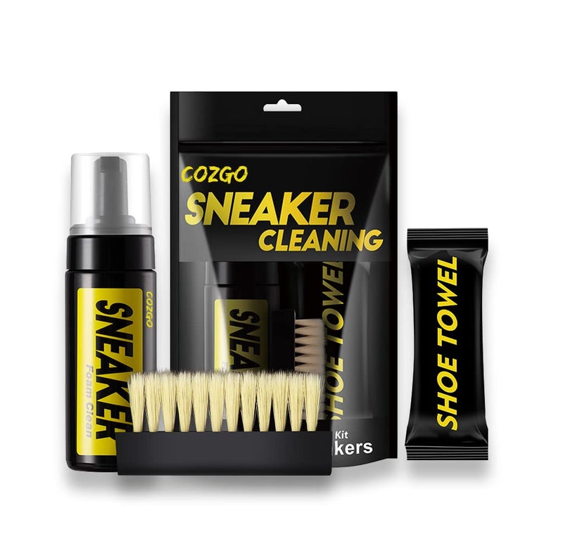 COZGO Shoe Cleaner Kit for Sneaker, Water-Free Foam Sneaker Cleaner 5.3Oz with Shoe Brush and Shoe Cloth,Work on White Shoe,Suede,Boot,Canvas,PU,Fabric,etc - Image 1
