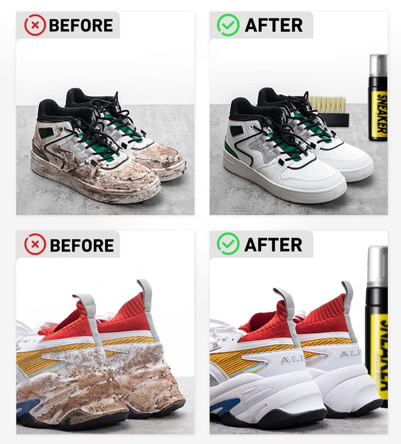 COZGO Shoe Cleaner Kit for Sneaker, Water-Free Foam Sneaker Cleaner 5.3Oz with Shoe Brush and Shoe Cloth,Work on White Shoe,Suede,Boot,Canvas,PU,Fabric,etc - Image 4