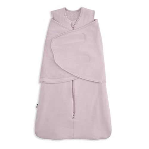 HALO Sleepsack Supersoft Swaddle Cozy Bamboo Viscose 3Way Adjustable Swaddle 2 Way Zipper 2 TOG 03 Months Newborn Pack of 1 Mauve - Image 1