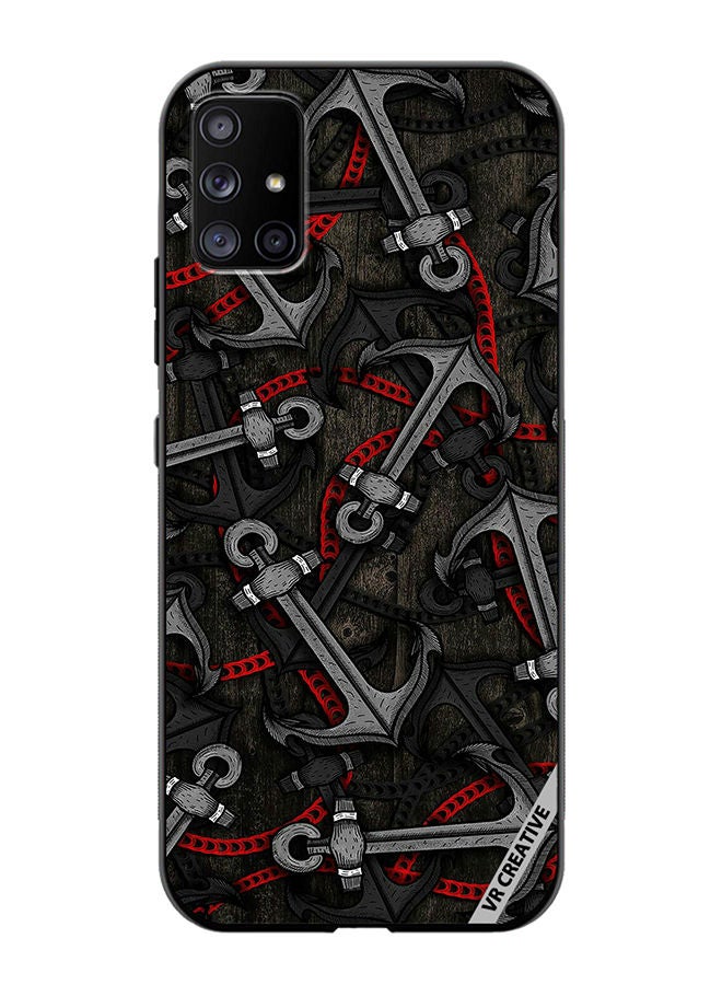 VR CREATIVE Protective Case Cover For Samsung Galaxy A51 5G Anchor Leggings Design Multicolour - Image 1