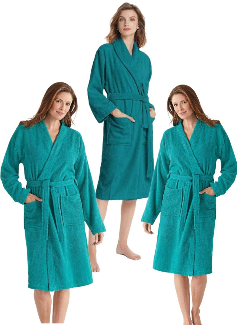 بلوبيري رداء حمام قطني للجنسين  - Image 1