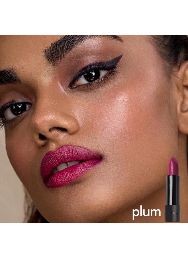 Ruby's Organics Semi-Matte Lipstick For Women, Hydrating And Highly Pigmented, Moisturizing & Non Drying, Lightweight & Long Lasting Formula, Lip Makeup, Paraben-Free, Plum, 3.7G  - Image 5
