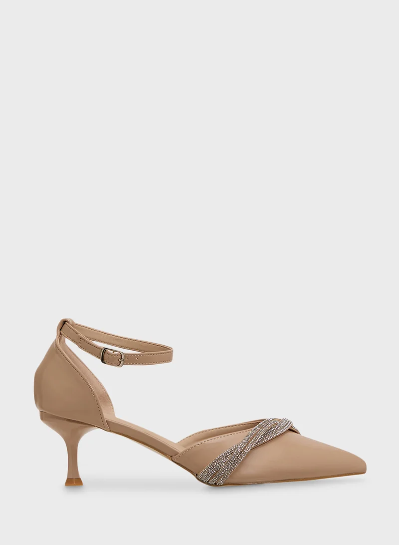 ELLA Diamante Heeled Pump