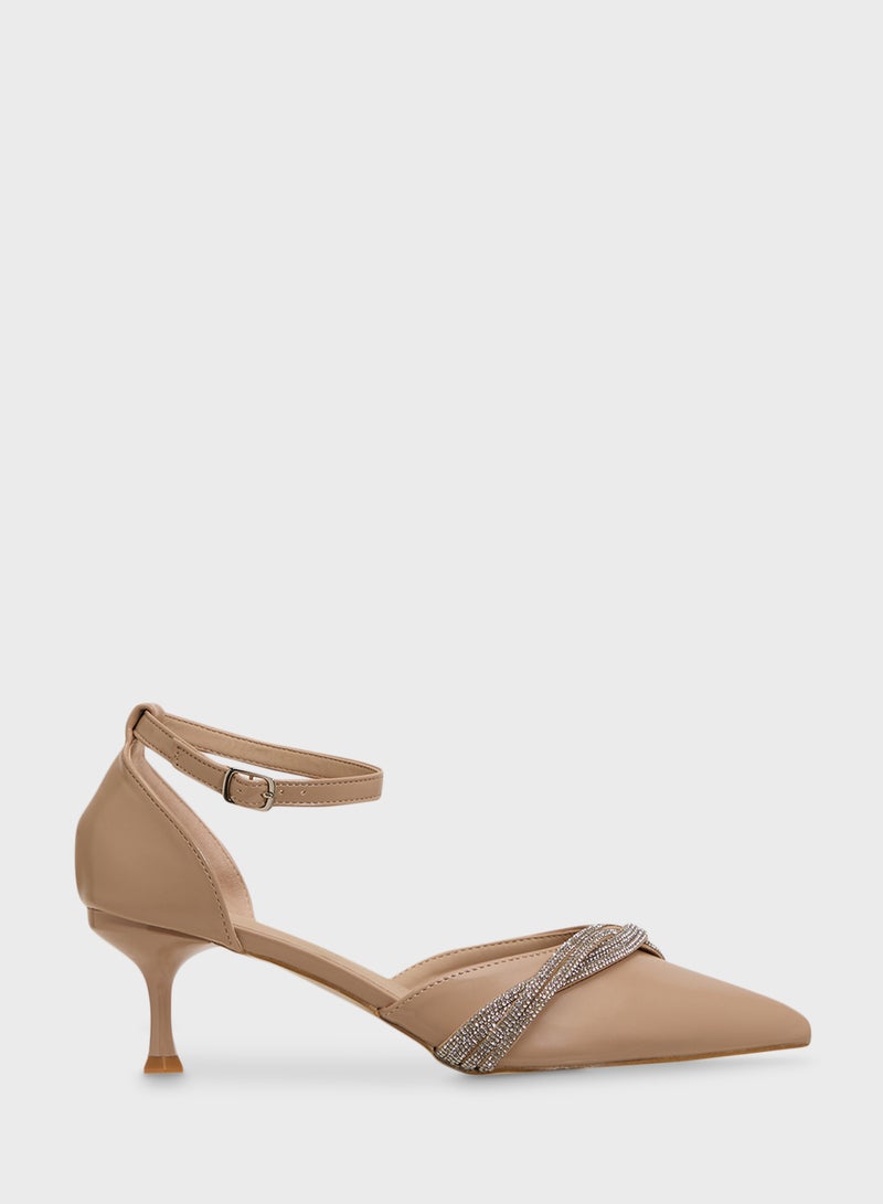 ELLA Diamante Heeled Pump  - Image 1