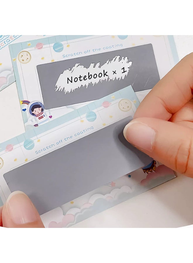 كيلا 200 قطعة من ملصقات الكشط، 6 × 2.5 سم، ملصقات كشط ذاتية اللصق، بطاقات كشط DIY، بطاقة جائزة كشط، برامج مكافآت، عروض اليانصيب، تذاكر اليانصيب، ألعاب السحب المحظوظ، الحرف اليدوية DIY - Image 4