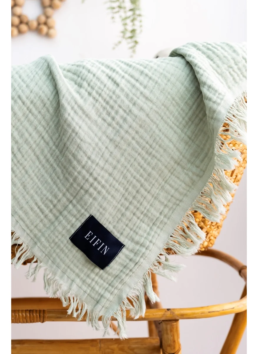 EIFIN 4 Layer Muslin Multi-Purpose Baby&Children Muslin Blanket Cotton 110X110CM
