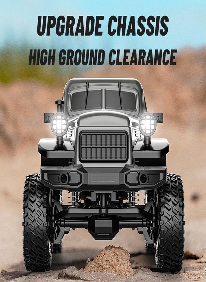 Dodoore D883 RC Crawler Pickup Truck, 1:18 Scale Remote Control Car, 4WD Off-Road RC Rock Crawler with LED Lights and 2 Rechargeable Batteries for Adults (Green) - Image 5