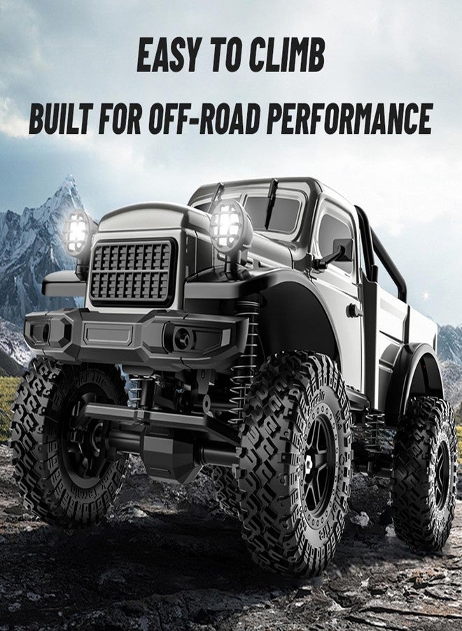 Dodoore D883 RC Crawler Pickup Truck, 1:18 Scale Remote Control Car, 4WD Off-Road RC Rock Crawler with LED Lights and 2 Rechargeable Batteries for Adults (Green) - Image 3