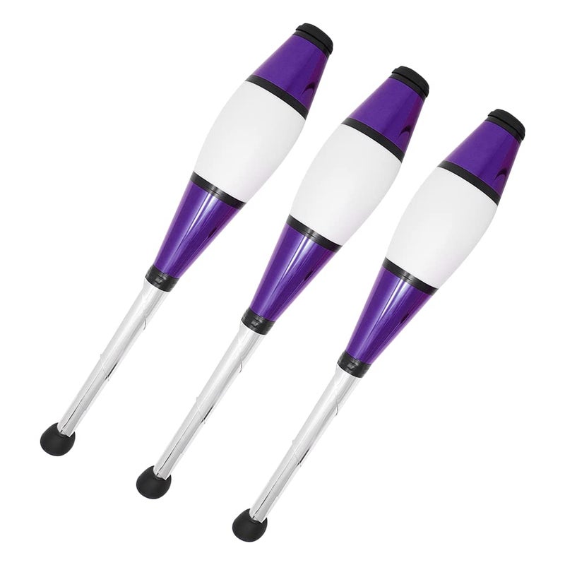 Zeekio Pegasus Juggling Club Set Premium Quality Beginner to Pro Set of 3 All Purple - Image 3