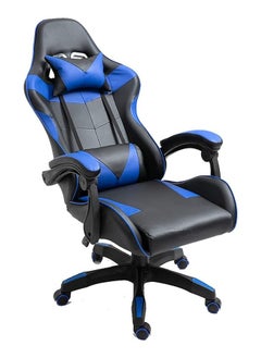 watheer Gaming Chair Adjustable  Office Computer Chair PU Leather High Back Support Comfortable Backrest Headrest Blue Black  - Image 3