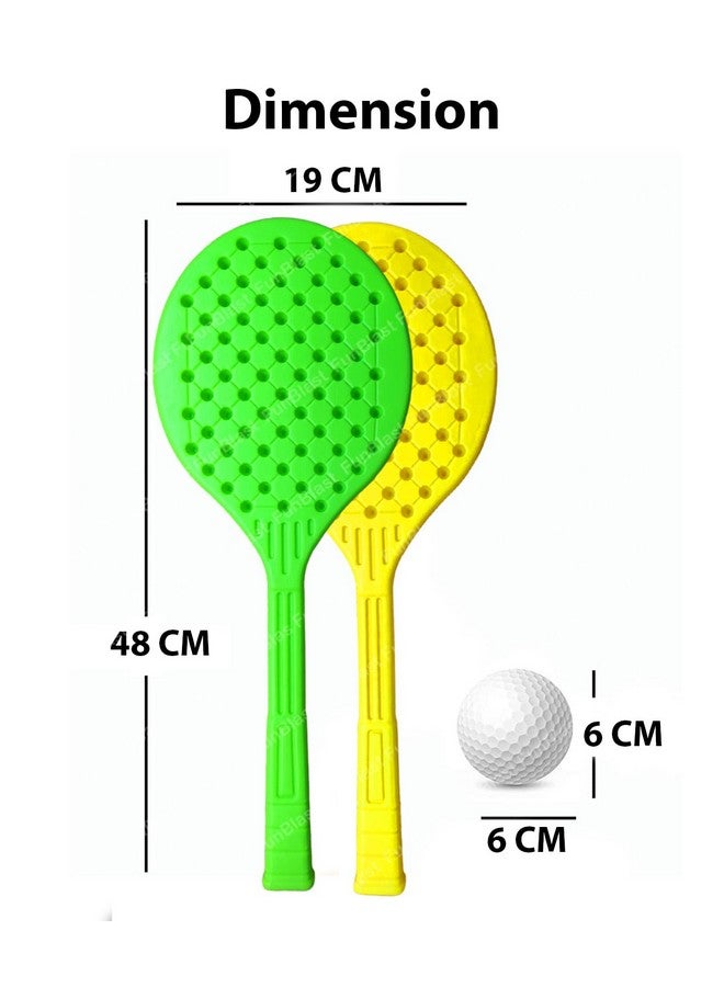 فنبلاست مضارب فن بلاست البلاستيكية للأطفال - مجموعة من 2 مضارب للأطفال، مضارب تنس الريشة، تنس، ألعاب للأطفال، تنس الريشة للأطفال، مضرب للأطفال بعمر سنتين، مضارب تنس للأطفال، (كبير)، متعدد الألوان - Image 2