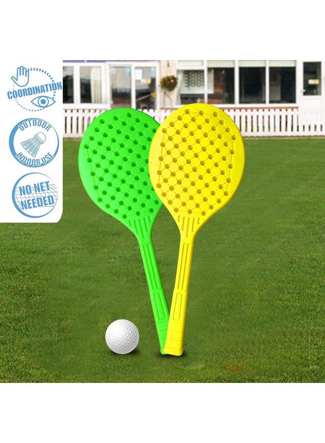 فنبلاست مضارب فن بلاست البلاستيكية للأطفال - مجموعة من 2 مضارب للأطفال، مضارب تنس الريشة، تنس، ألعاب للأطفال، تنس الريشة للأطفال، مضرب للأطفال بعمر سنتين، مضارب تنس للأطفال، (كبير)، متعدد الألوان - Image 5