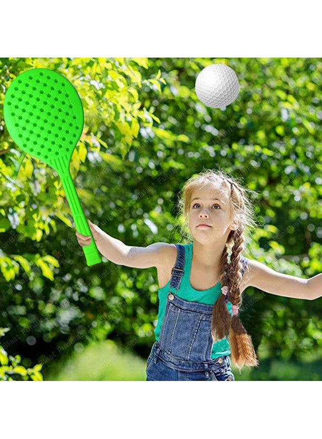 فنبلاست مضارب فن بلاست البلاستيكية للأطفال - مجموعة من 2 مضارب للأطفال، مضارب تنس الريشة، تنس، ألعاب للأطفال، تنس الريشة للأطفال، مضرب للأطفال بعمر سنتين، مضارب تنس للأطفال، (كبير)، متعدد الألوان - Image 3