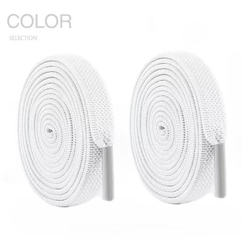 إسكدنيا Tie-free Shoelace Buckle Lazy Elastic Elastic Mens and Womens Tie-free Childrens Buckle Without Tie Shoelace Rope Fixing Artifact White shoelace 1 pair without buckle