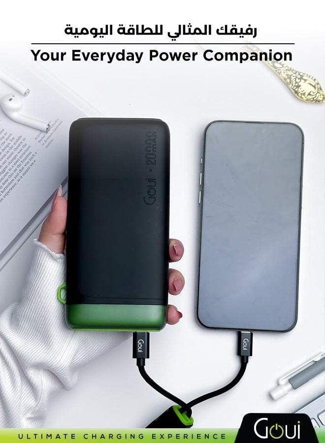 Goui 20000 mAh Pwani Power Bank - High-Capacity Portable Power Bank for Simultaneous Device Charging, Compatible with Smartphones, Tablets, Gaming Devices, Portable DVD Players, MP3/MP4, and Bluetooth Devices, Compact and Travel-Friendly for Instant Power Anywhere - Multicolour - Image 2