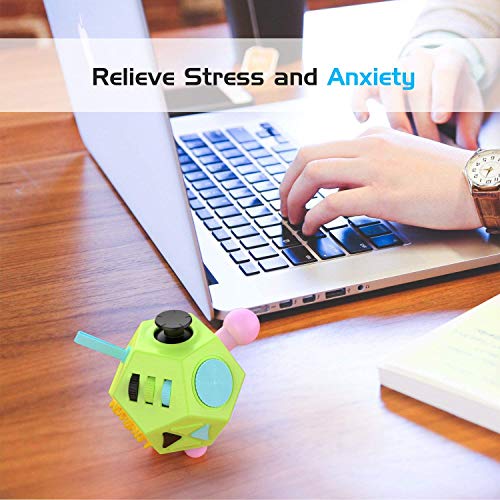 UOOEFUN Sensory Fidget Toy,Dodecagon 12 Sided Fidget Toys Dice Relief Stress,Anxiety,Calming and Focus for Kids with ADD, ADHD, OCD, Autism by (Green / B1) - Image 5