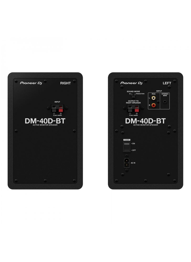 Pioneer DJ - Pioneer DJ DM-40D-BT 4” desktop monitor system with Bluetooth functionality, Black - Image 1