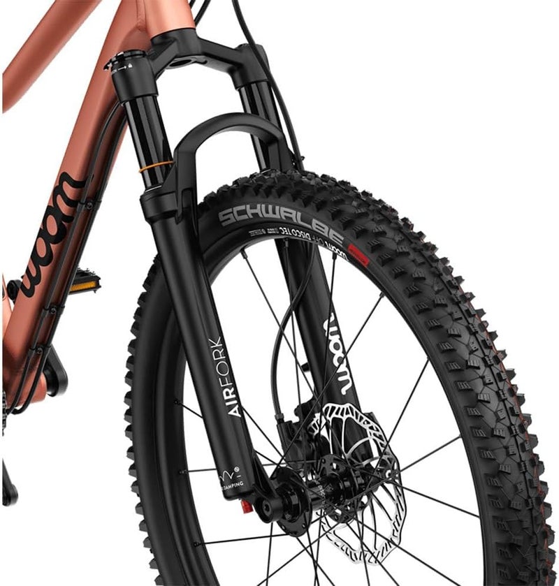 Woom OFF Air 5 Kids Mountain Bike|24-inch Wheels|Air Suspension Fork|Lightweight Aluminum Youth MTB|Disc Brakes|Terra Coppa - Image 3