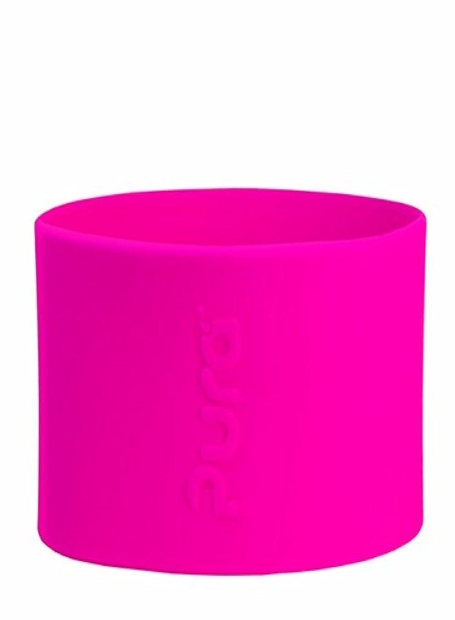 Pura Kiki Bottle Short Silicone Sleeves - Plastic-Free, Medical Grade, NonToxic, MadeSafe Certified | Adds Grip, Non-Slip, Removable | Provides Insulation for Hot & Cold Liquids | Pink - Image 1