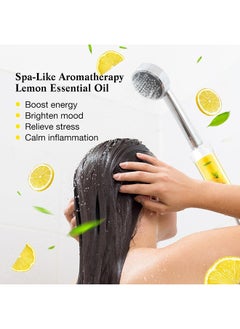 SKY-TOUCH Vitamin Shower Filter : Aromatherapy Hard Water Softener Chlorine & Fluoride Shower Filter Easy Installation for Universal Output Showerhead for Healthier Skin & Hair (Lemon)  - Image 4