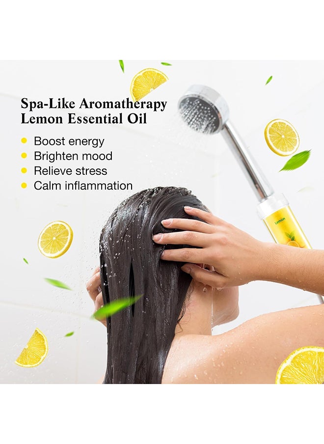 SKY-TOUCH Vitamin Shower Filter : Aromatherapy Hard Water Softener Chlorine & Fluoride Shower Filter Easy Installation for Universal Output Showerhead for Healthier Skin & Hair (Lemon)  - Image 4