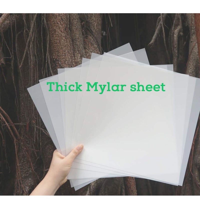 BAISDY 8Pcs Thick Blank Mylar Stencil Sheets, 11Mil 12 x 12inch - Image 2