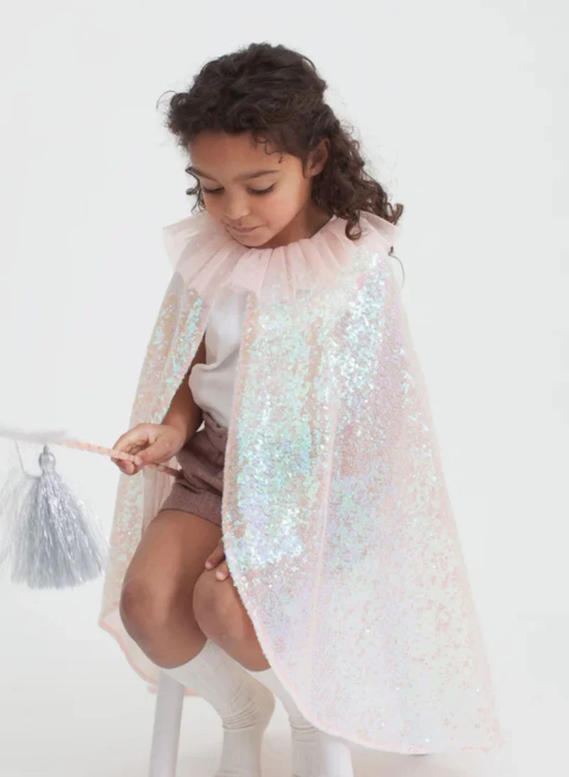 ميري ميري Iridescent Sequin Cape & Wand