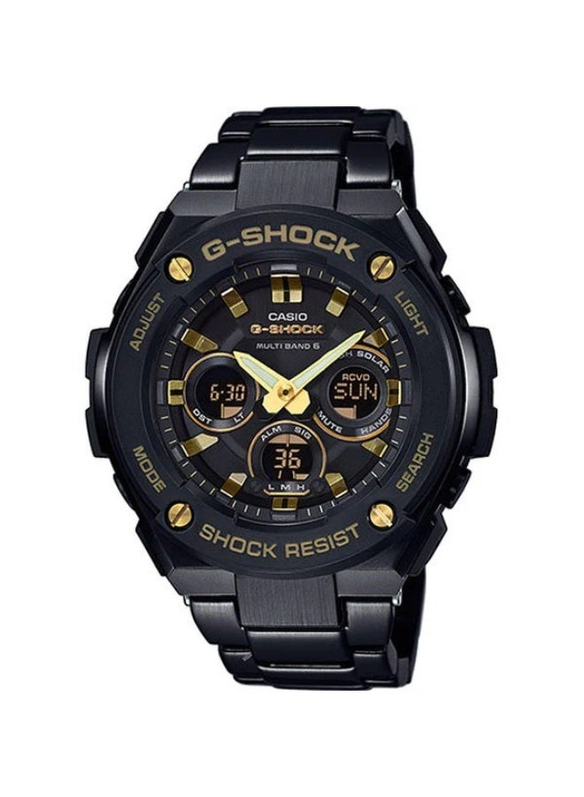 G-SHOCK G‑STEEL Solar Analog‑Digital Watch GST‑W300BD‑1A, 49.3 mm Black Dial, Black Stainless‑Steel & Resin Case & Bracelet, 200 m WR - Image 1