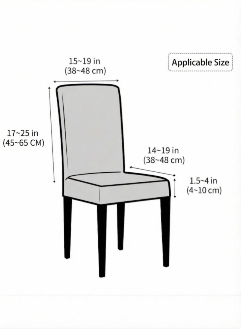 4 PCS Stretch Waterproof Dining Chair Covers, Removable Washable High Back Chair Protector for Kitchen, Hotel, Restaurant, Banquet (Beige) - Image 4